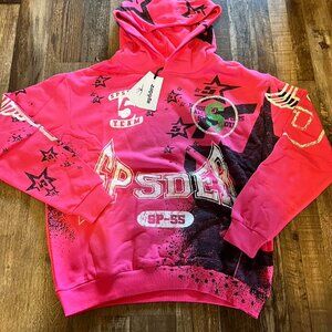 Pink and Black Sp5der Hoodie